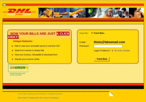 DHL Phishing Email Attempt